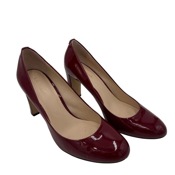 Kate Spade New York Red Patent Leather Womens Block Heels Size 7.5 - Picture 3 of 6